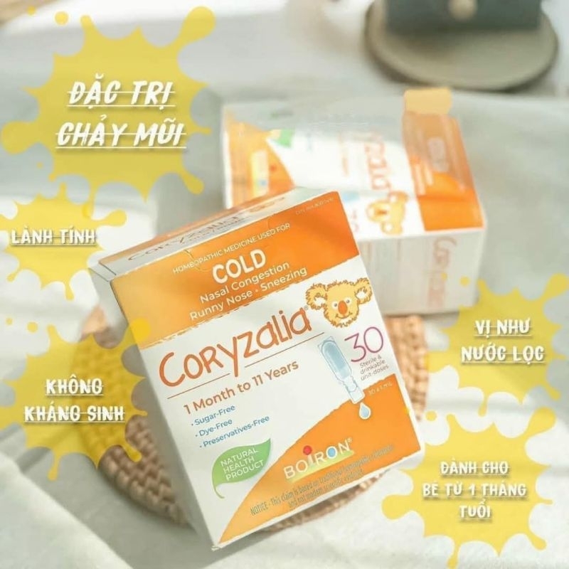 Muối uống vi lượng đồng căn Boiron Coryzalia chống cảm cúm, sổ mũi cho bé.tibongstore