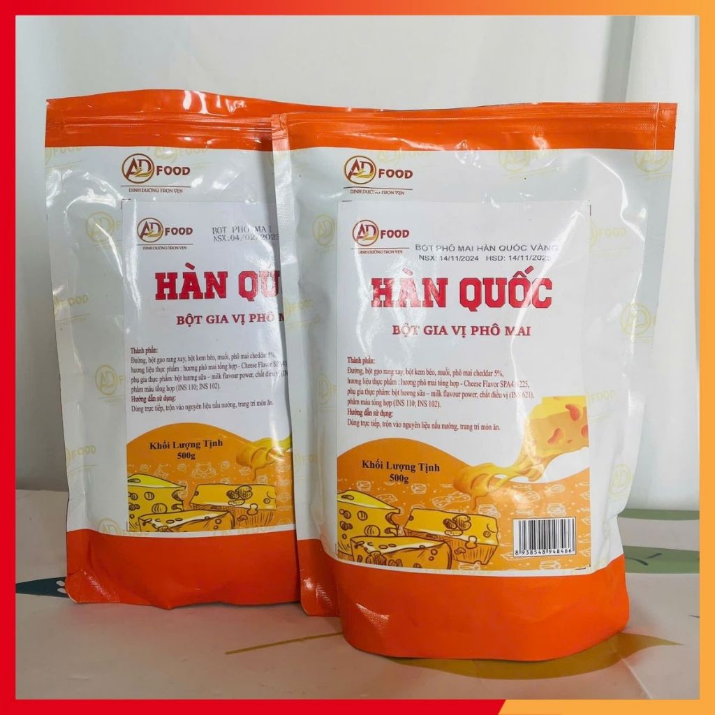 1KG BỘT PHÔ MAI HÀN QUỐC LOẠI NGON, THƠM NGON BÉO NGẬY CHUYÊN DÙNG CHO CÁC MÓN CHIÊN LẮC, NƯỚNG