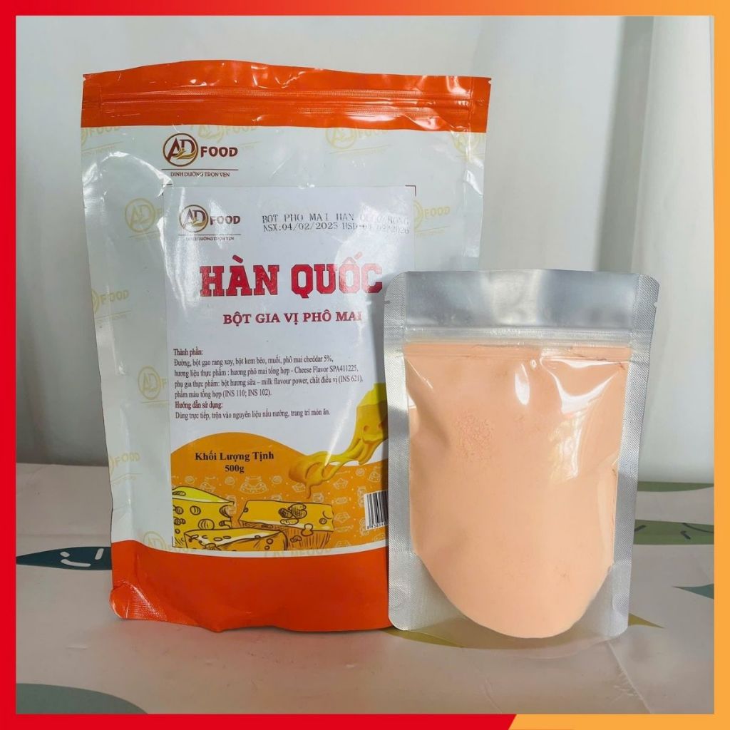 1KG BỘT PHÔ MAI HÀN QUỐC LOẠI NGON, THƠM NGON BÉO NGẬY CHUYÊN DÙNG CHO CÁC MÓN CHIÊN LẮC, NƯỚNG