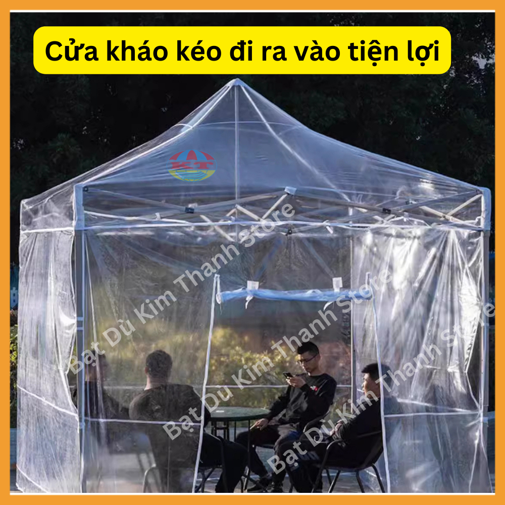 [3 Loại Khung] Nhà Bạt Di Động Đa Năng Mái Che Cao Cấp 3M x 3M Khung Sắt Sơn Tĩnh Điện Chống Rỉ Che Mưa, Che Nắng