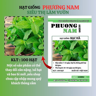 100 Hạt - Hạt Giống Bạc Hà Mint( Húng Lủi Âu) Phương Nam