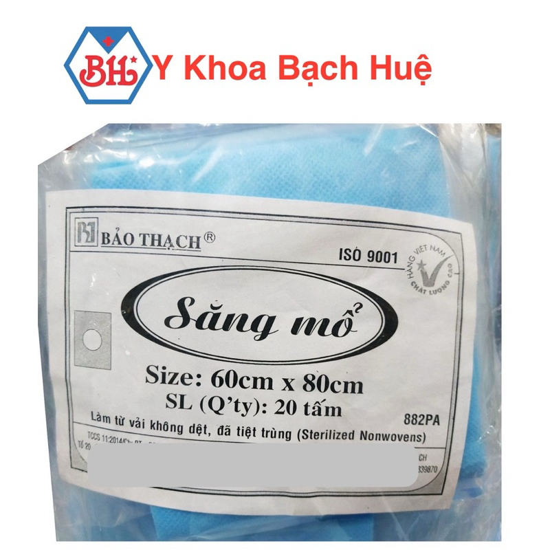 Combo 50 Săng Mổ Bảo Thạch, săng mổ 60cm x 80cm vải không dệt đã tiệt trùng