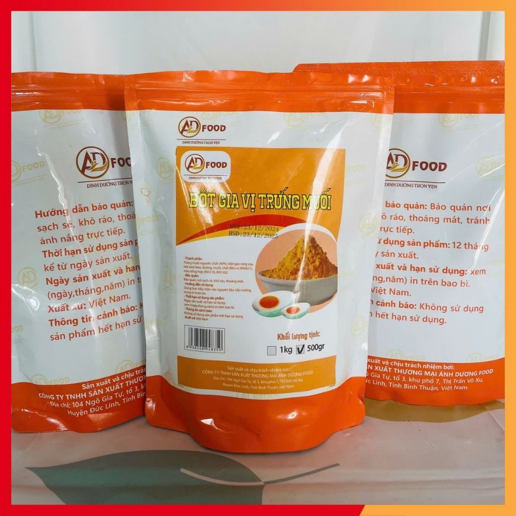 500g Bột trứng muối khô mịn chuyên dùng để lắc các món chiên, làm gia vị nấu ăn