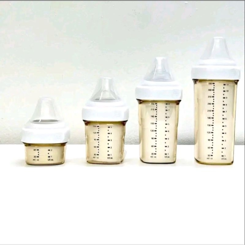 Bình sữa Hegen PPSU 150ml/240ml/330ml - Màu trắng, thiết kế chống sặc và đầy hơi cho bé sơ sinh an toàn.