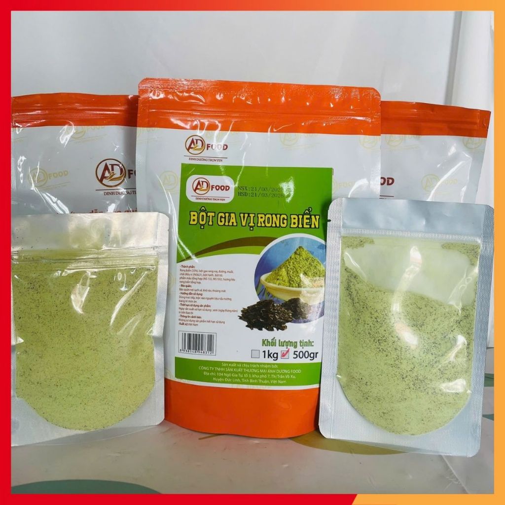 1 KG Bột rong biển chuyên dùng làm gia vị nấu ăn, các món chiên lắc