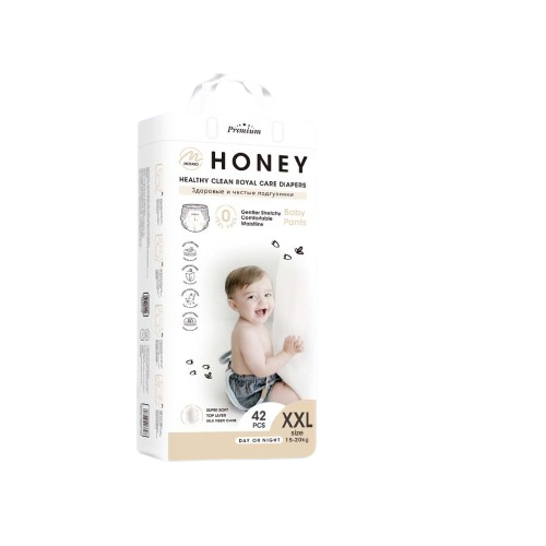 Bỉm tã quần Honey Premium tơ tằm cao cấp size M52/ L48/ XL44/ XXL42/ 3XL40/ 4XL38 miếng