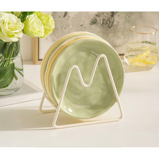 Đĩa gốm- Đĩa tròn đựng bánh dễ thương màu pastel