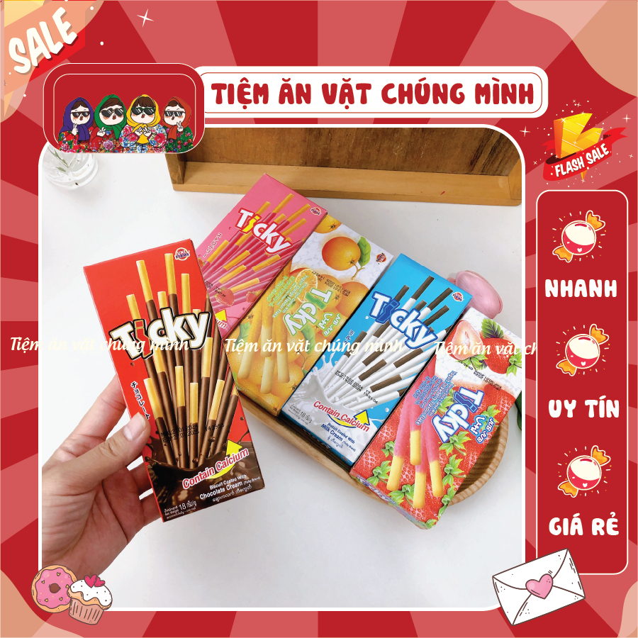 Bánh Que Ticky Socola Sữa Thái Lan (hộp 20G/ 6que), Bánh Que Thái Lan ...