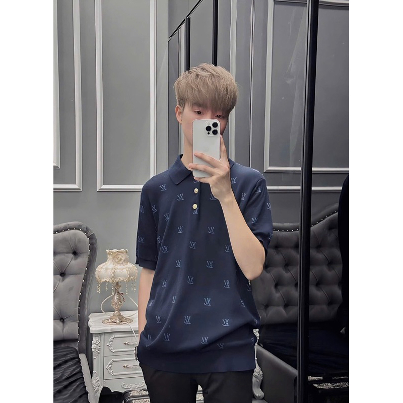 ⚡️[Hight Quality] Áo Cộc Tay Cổ Bẻ 1-\/ Polo Ready To Wear - Điểm Nhấn Logo Thêu Full Phối Cúc Vàng Cao Cấp Qccc Nam Nữ