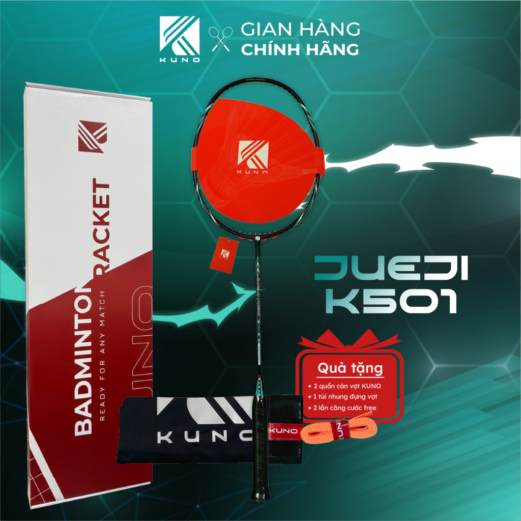 Ảnh Vợt cầu lông 6U KUNO JueJi K501 full carbon cao cấp, vợt cầu lông công thủ toàn diện, siêu nhẹ trợ lực tốt, dễ chơi 1