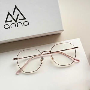 Gọng kính mắt thời trang nữ ANNA dáng tròn chất liệu kim loại mỏng nhẹ chắc chắn 66056