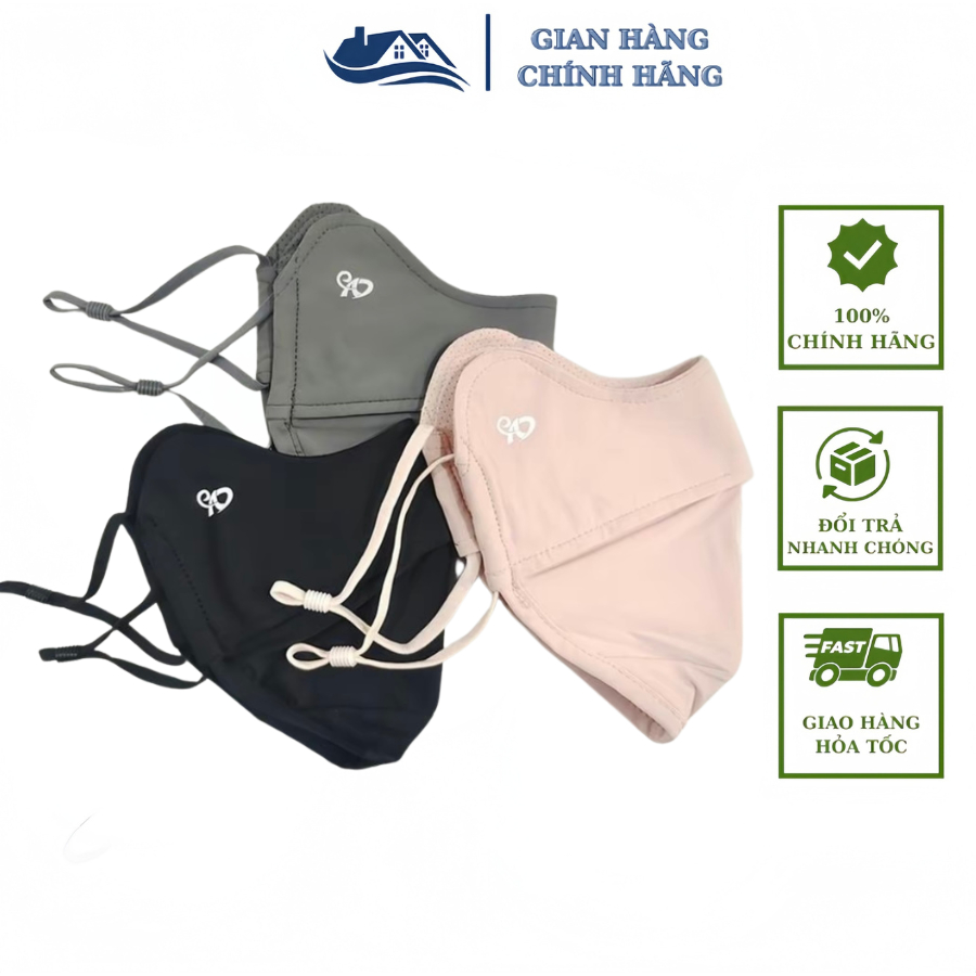 khẩu trang chống bụi mịn .Khẩu trang vải lụa chống nắng, chống tia UV có logo đổi màu, kèm thẻ test UV