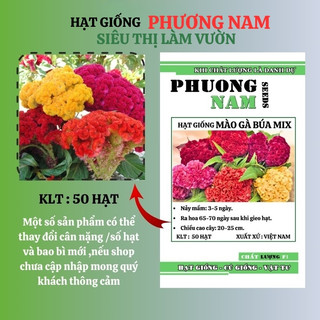 50 Hạt - Hạt Giông Hoa Mào Gà Búa Lùn Mix Phương Nam