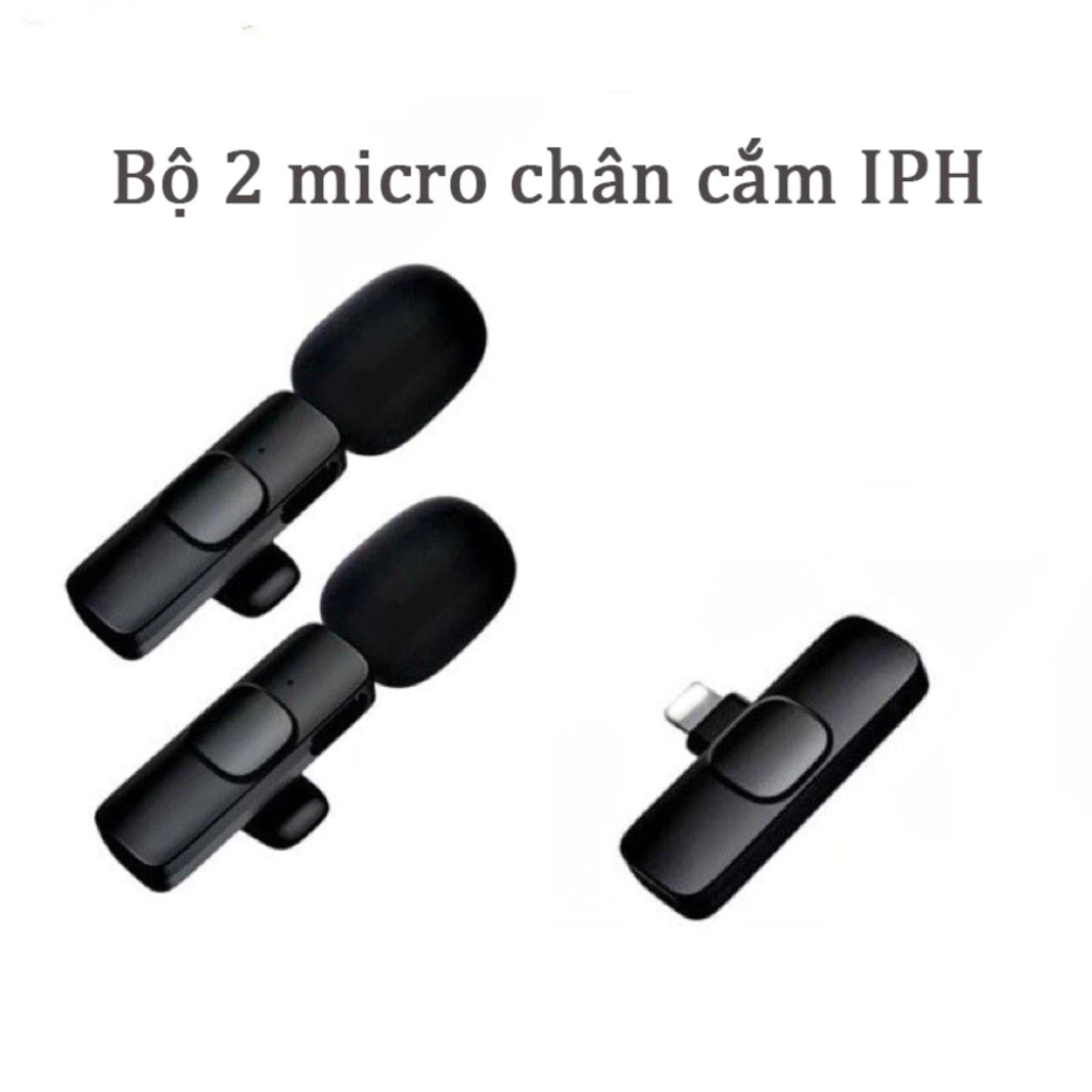Mic Thu Âm Cài Áo K9, Độ Trễ Thấp, Khử Tiếng Ồn, Kết Nối Ổn Định, Pin 5 Giờ, Cả IP và Android