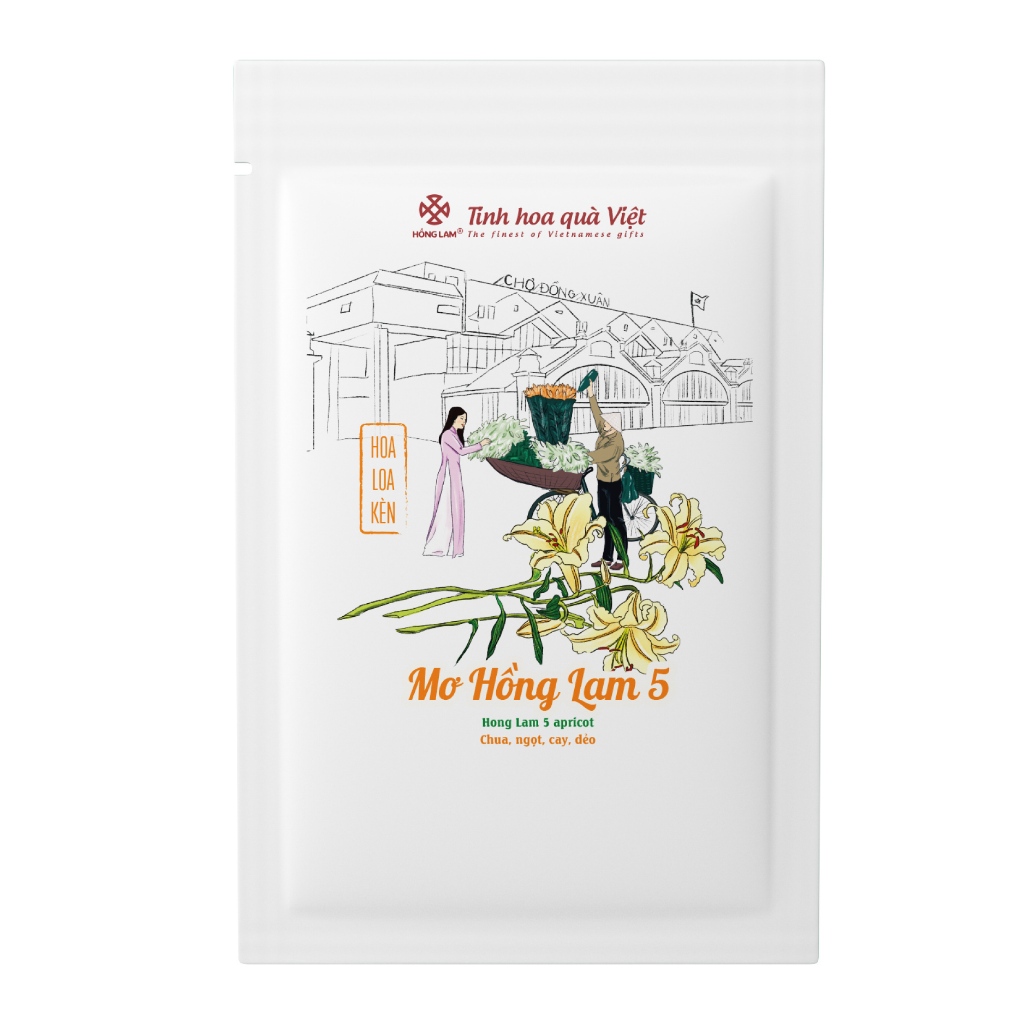 Ảnh Ô mai (xí muội) mơ Hồng Lam 5 vị chua, cay, ngọt dẻo túi zip (60gr). Sản phẩm best seller của Hồng Lam. 1