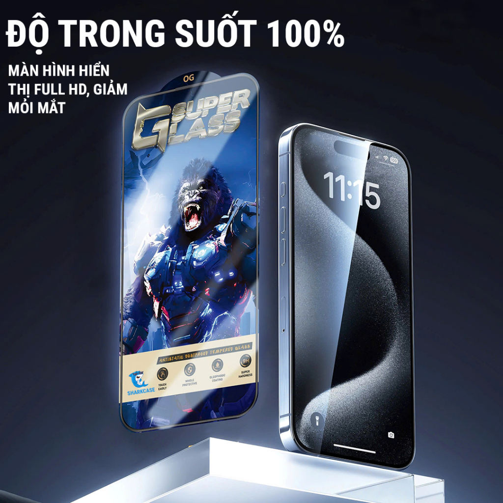 Kính cường lực iphone 17 16 15 14 13 12 11 x xs xsmax xr pro max promax air plus cao cấp