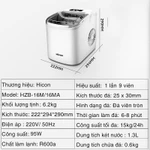(SIÊU TỐC) Máy làm đá viên Hicon siêu tốc 6 phút cho gia đình, Tủ Lạnh mini làm đá, máy làm đá tức thì — ảnh 4