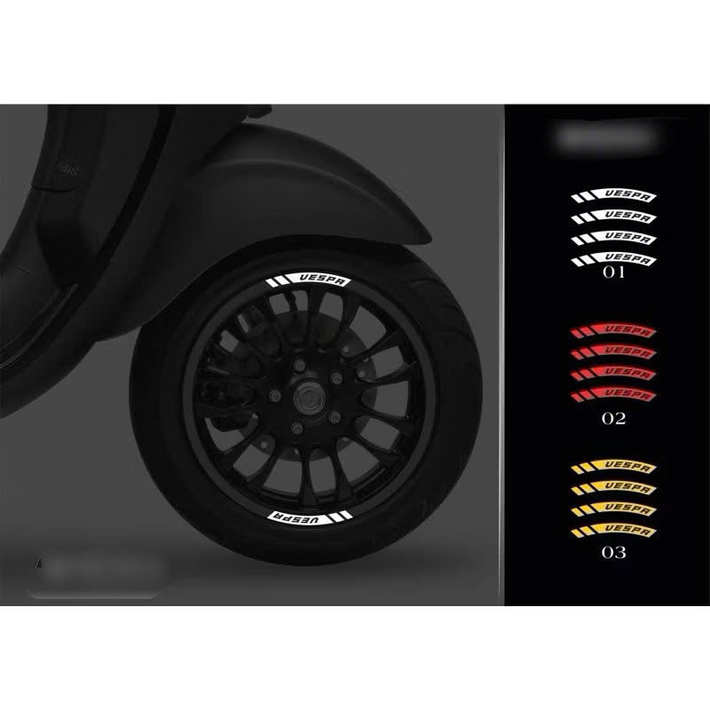 Tem mâm Vespa phản quang 3M