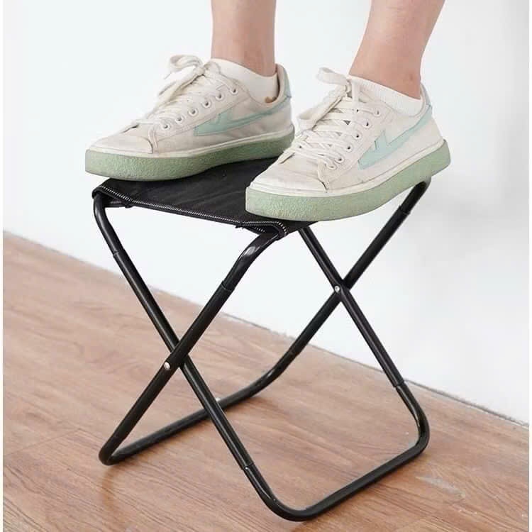 Ghế gấp gọn đi du lịch, cắm trại, Ghế xếp mini câu cá nhỏ gọn tiện dụng, SẮT SƠN cao cấp