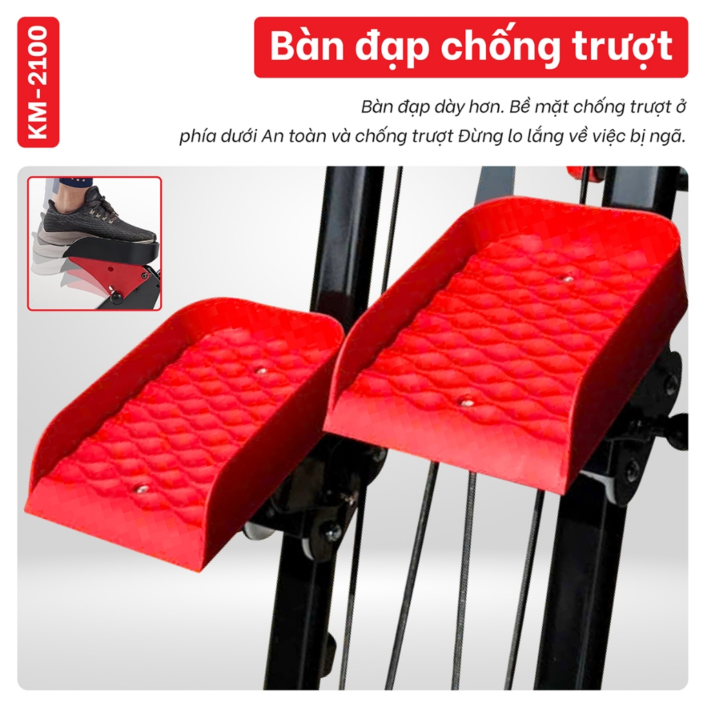 Ảnh - BG -Máy leo Bậc thang,  leo Núi Gấp Gọn tại nhà hỗ trợ tập luyện và săn chắc cơ bắp 2