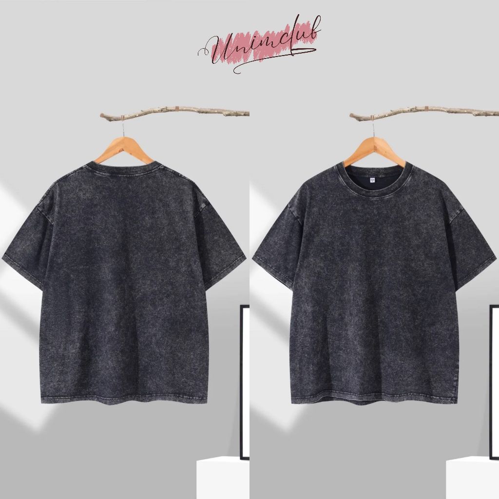 [VẢI 280 GSM] Áo Thun Wash Khói Premium Form Oversize 100% Cotton Việt Unim CLub Phong Cách Vintage Cool Ngầu Hottrend
