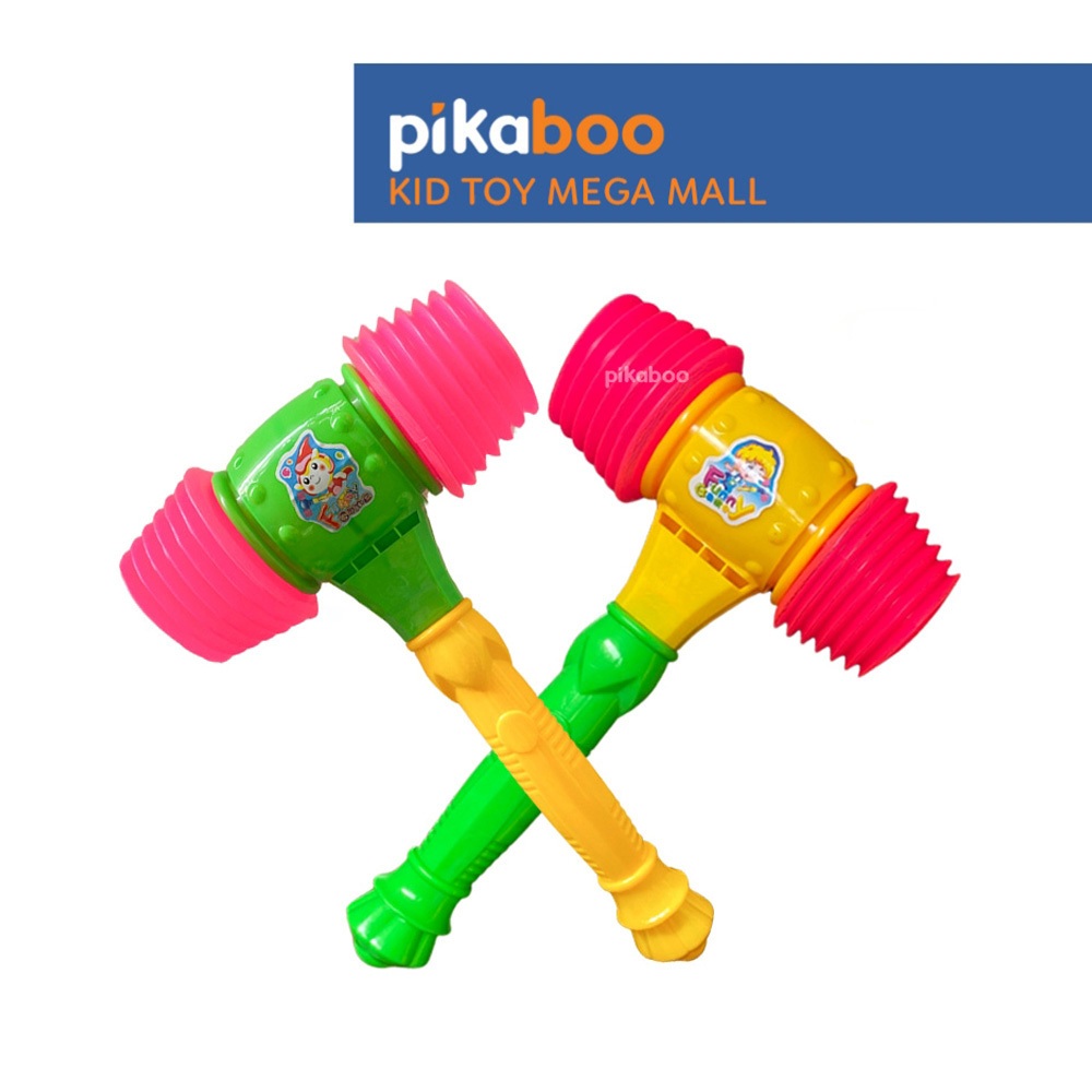 Ảnh Búa nhựa hơi 2 đầu Pikaboo, chất liệu nhựa ABS an toàn, kích thích trí tuệ và tư duy phản xạ của bé 1