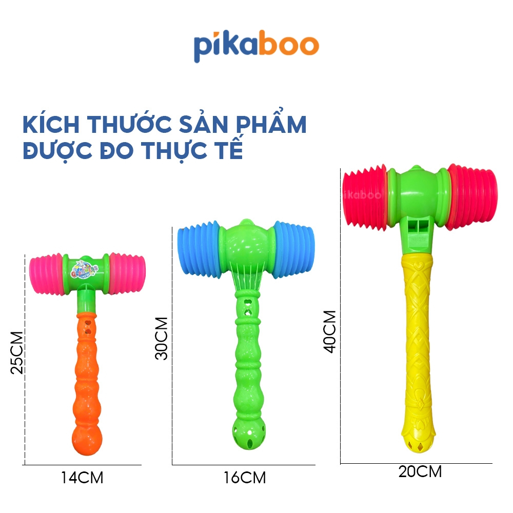 Ảnh Búa nhựa hơi 2 đầu Pikaboo, chất liệu nhựa ABS an toàn, kích thích trí tuệ và tư duy phản xạ của bé 3