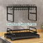 Kệ để chén bát 2 tầng NÂNG CẤP MỚI chất liệu thép carbon có khay úp cốc tiện lợi kèm đế thoát nước