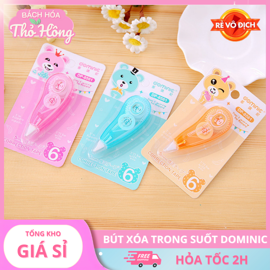 3 Bút Xóa Trong Suốt Dominic