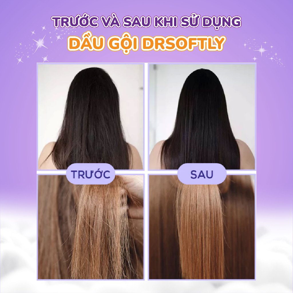 Dầu gội thảo dược Bưởi Hà thủ ô DrSoftly 500ml - Kích thích mọc tóc, nuôi dưỡng tóc đen mượt