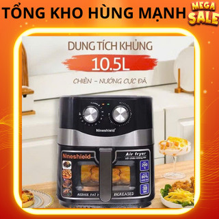 Nồi chiên không dầu 10.5L Nine Shield KB-8002M - Nồi chiên nướng đa năng BẢO HÀNH 12 THÁNG