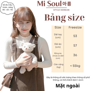 Áo Len Tăm Nữ Cổ 3 Phân Viền Bèo Dài Tay Misoul, Áo Len Tăm Nữ Mềm Mại Hàng Quảng Châu 346