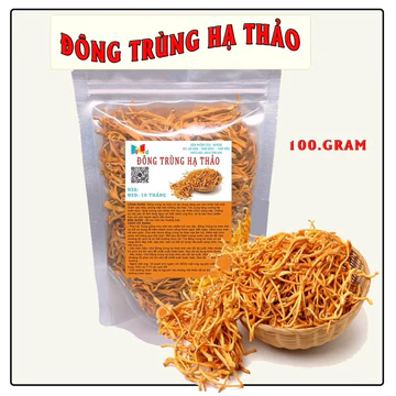 Đông trùng hạ thảo 100g, sợi to, vàng, thơm, trà đông trùng đẹp da, chống lão hóa, bồi bổ sức khỏe