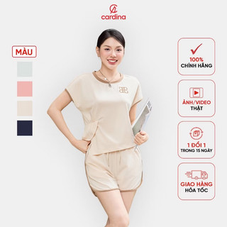 Đồ bộ nữ CARDINA chất liệu cotton tay liền xếp ly eo trẻ trung năng động 5BCN11