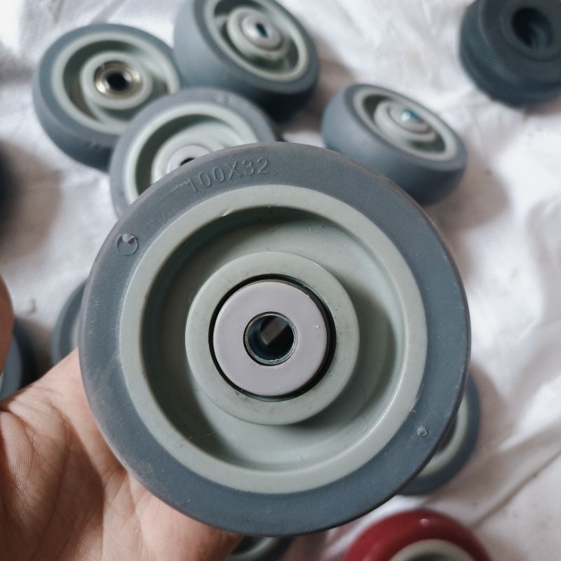Bánh xe rời TPR cao su Nhật Bản, êm ái, đường kính D75, D100, D125, thay thế bánh nhựa, rộng 32mm.