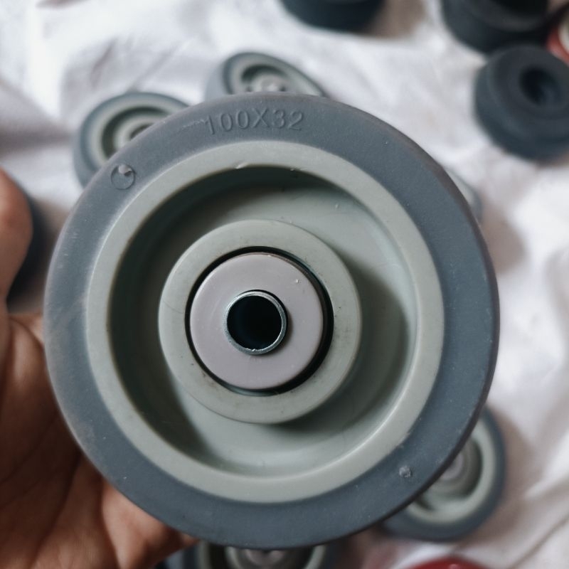 Bánh xe rời TPR cao su Nhật Bản, êm ái, đường kính D75, D100, D125, thay thế bánh nhựa, rộng 32mm.