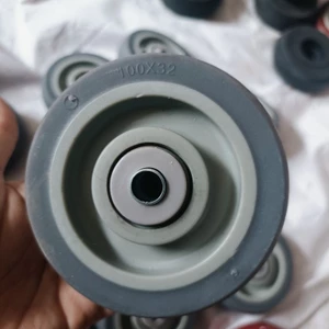 Bánh xe rời TPR cao su Nhật Bản, êm ái, đường kính D75, D100, D125, thay thế bánh nhựa, rộng 32mm.