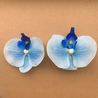 combo 2 kẹp tóc hoa lan ngọc cánh ướt -size nhỡ 9-10cm và size to 11cm loại 2 #cặp_tóc_hoa_lan_hồ_điệp #bông_lan_hồ_điệp