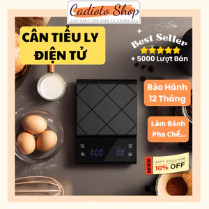 Cân Tiểu Ly Điện Tử 3kg/0.1g Cadioto - Cân Thực Phẩm, Nhà Bếp, Pha Trà, Đong Yến