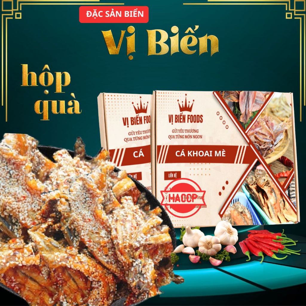 [Hộp Quà Tặng] Khô Cá Khoai Rim Mè Ớt Vị Biển 250gr Hút Chân Không Hải ...