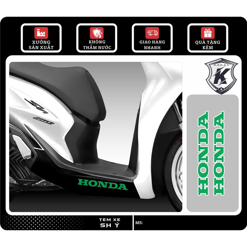 Tem chữ honda ốp sàn SH
