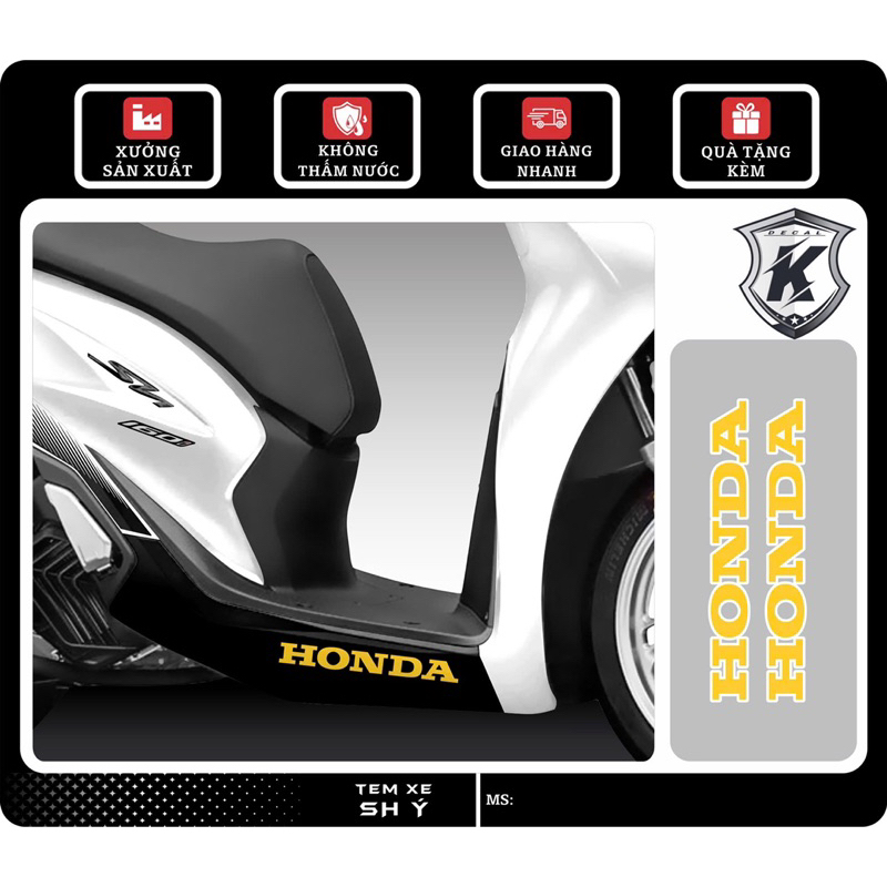 Tem chữ honda ốp sàn SH