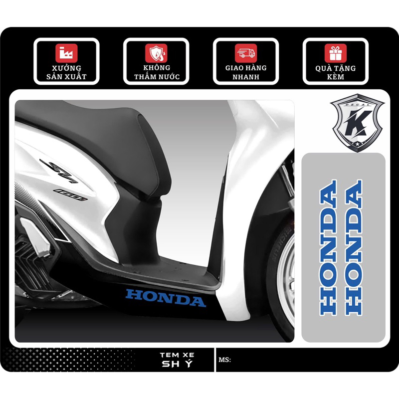 Tem chữ honda ốp sàn SH