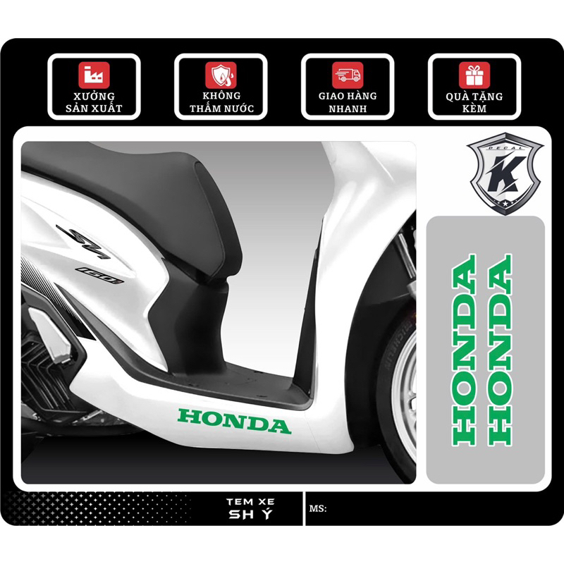 Tem chữ honda ốp sàn SH