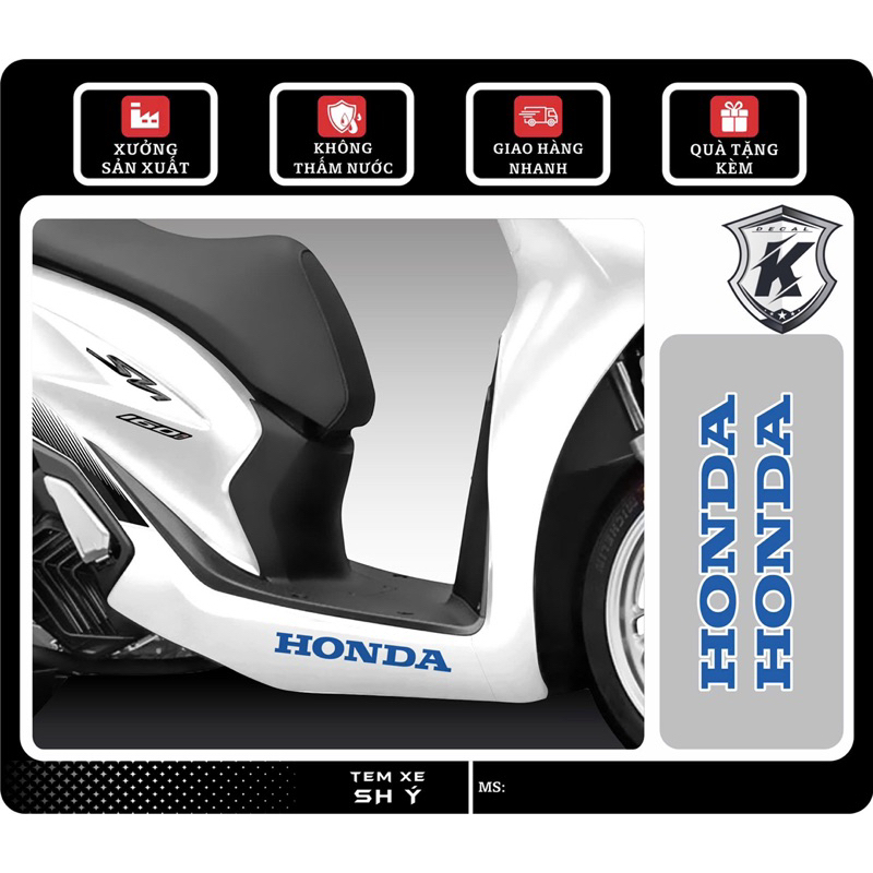 Tem chữ honda ốp sàn SH