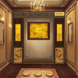 Tranh Phòng Thờ In 3D Vải Lụa Cao Cấp Có Sẵn Dụng Cụ Dán, Thẩm Mỹ In Theo Yêu Cầu
