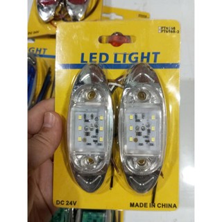 COMBO 2 đèn sườn ô tô, xe tải 6568 6 mắt led. Điện 12v và 24v dùng chung