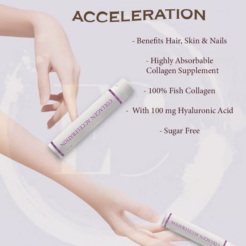 Hộp 30 Ống Nước Uống Elegant Collagen Acceleration Pure Peptide 10.000mg Collagen Cá Thụy Điển