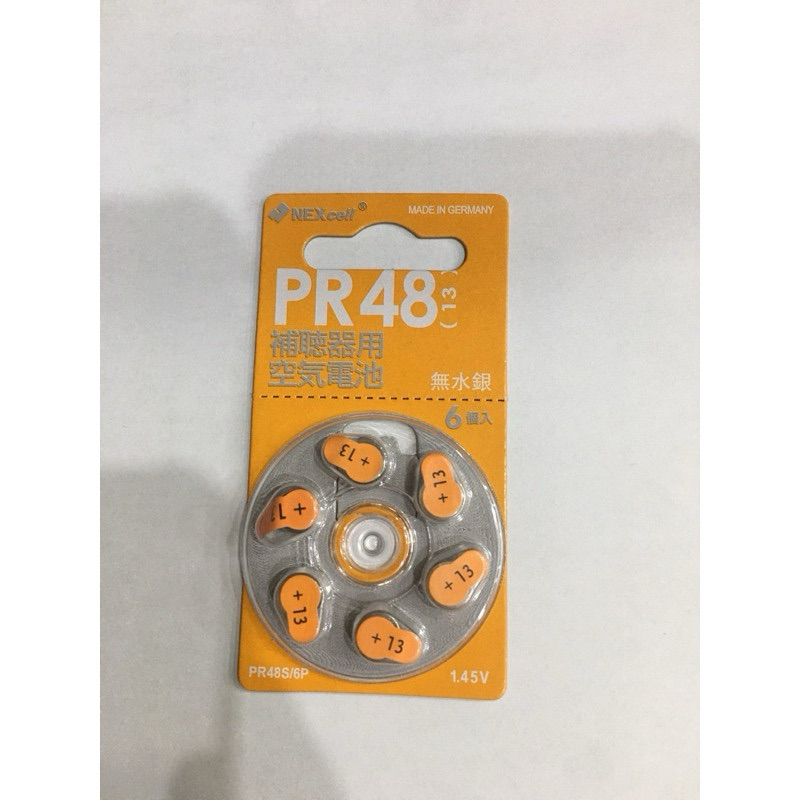 Combo 6 viên  Pin Máy Trợ Thính, pin dùng cho máy trợ thính PR48 size 13 + [Vỉ 06 Viên]