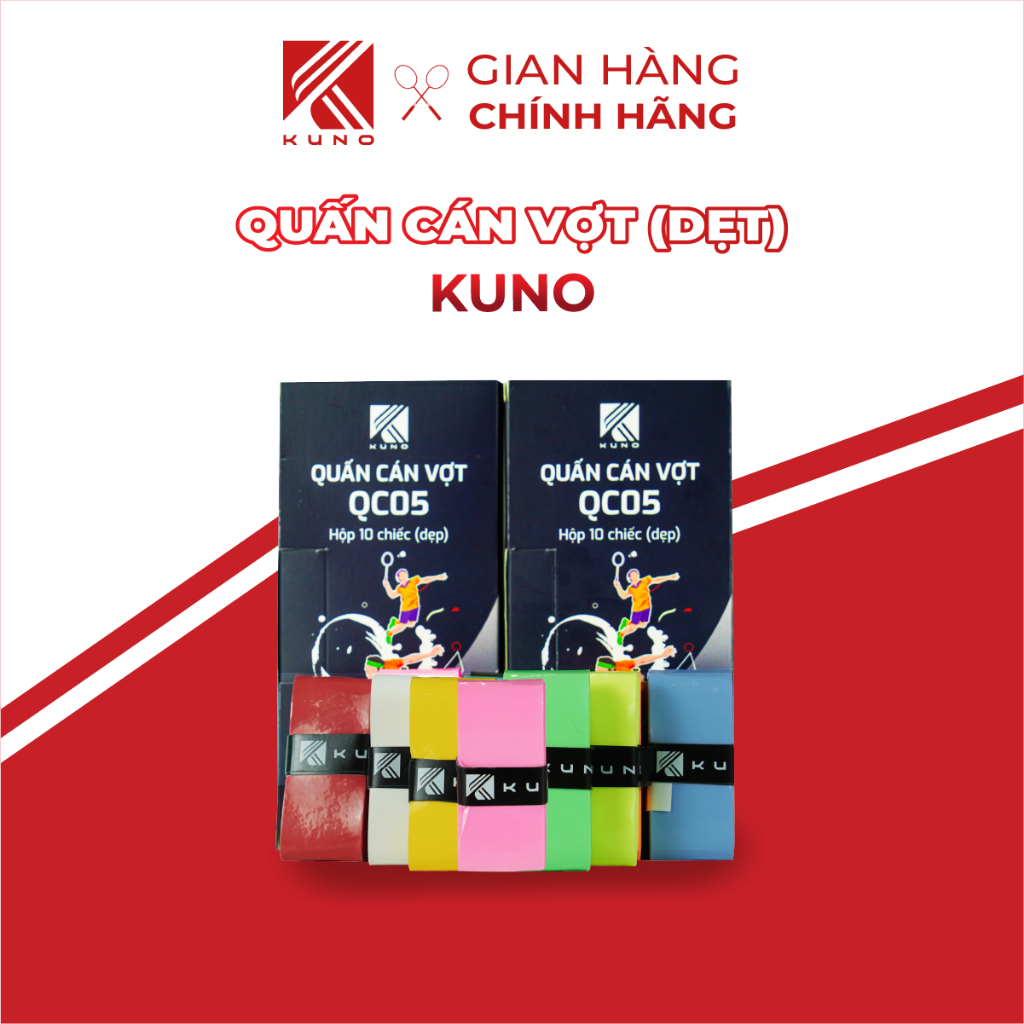 Ảnh Quấn cán vợt cầu lông,vợt Picklebal thương hiệu Kuno, dày dặn, thấm hút mồ hôi tốt, quấn cán siêu dính, chống trơn trượt 1
